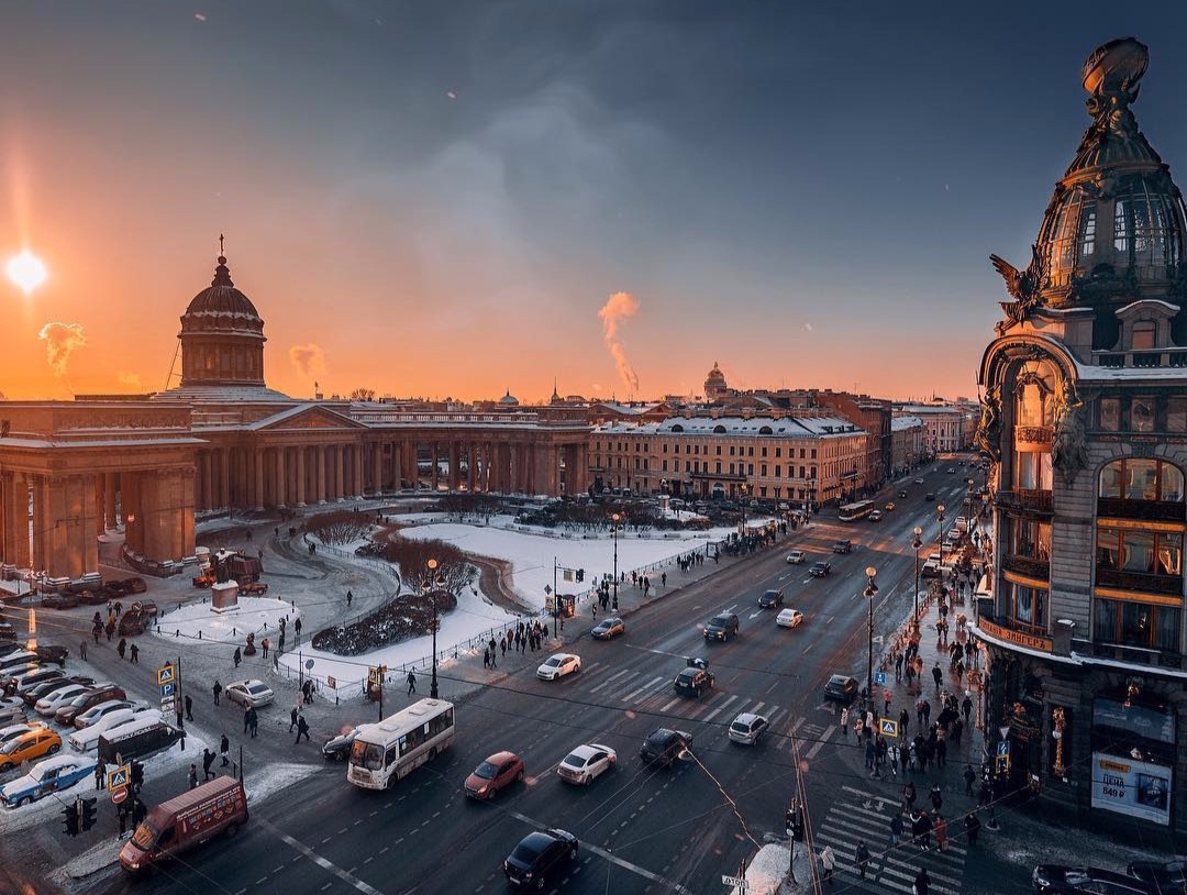Морозы трещат, закат горит Фотограф Андрей Михайлов